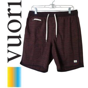 Men's Vuori Purple/Brown Banks Shorts Size M Athletic Board Short Beach Lounge